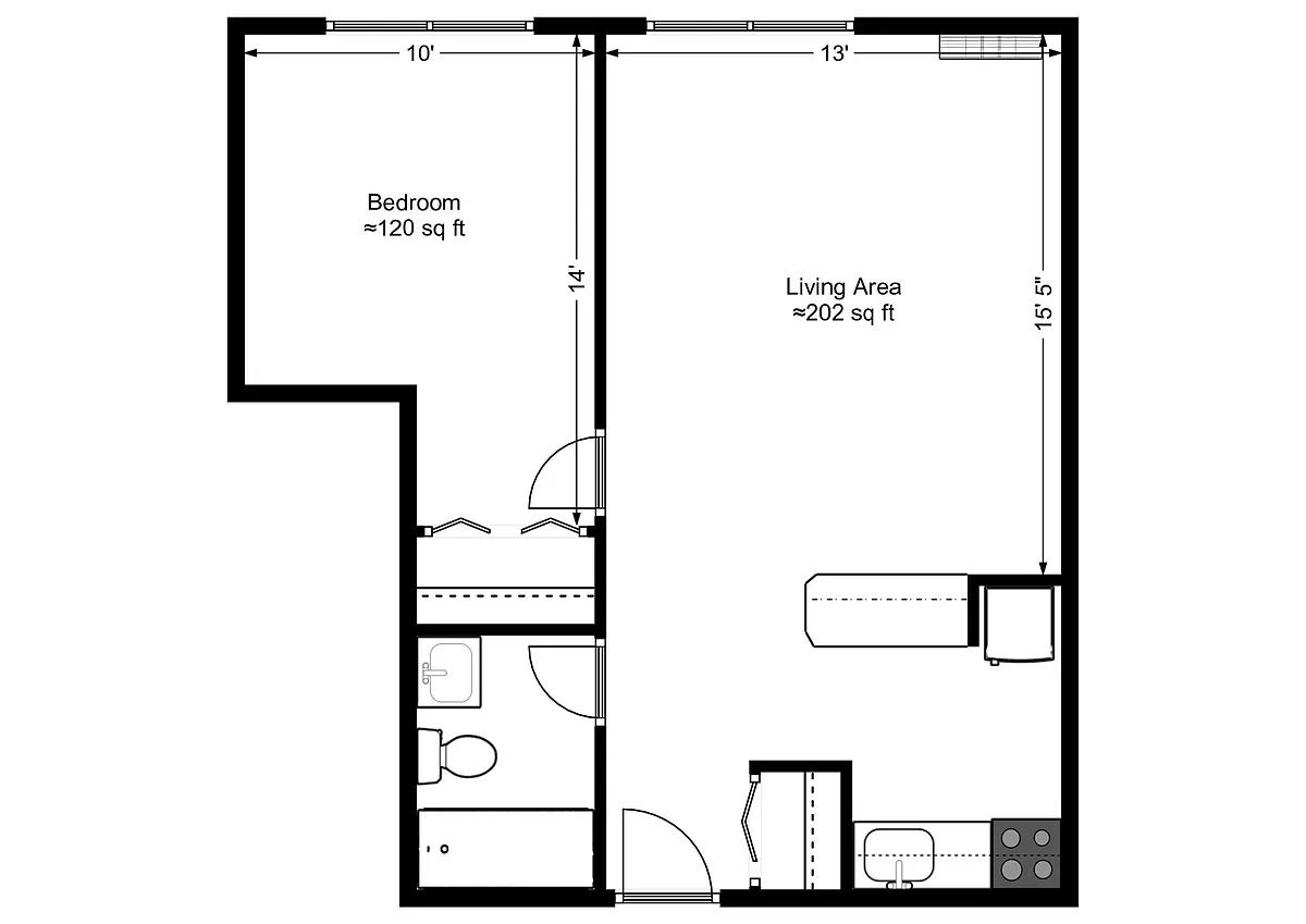 Floor plan 1 Bedroom