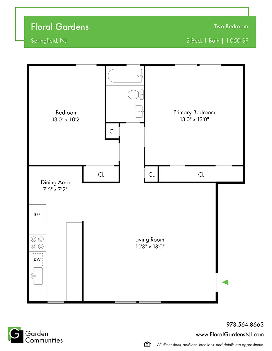 Floor plan $2.39/sq.ft. - Two Bedroom