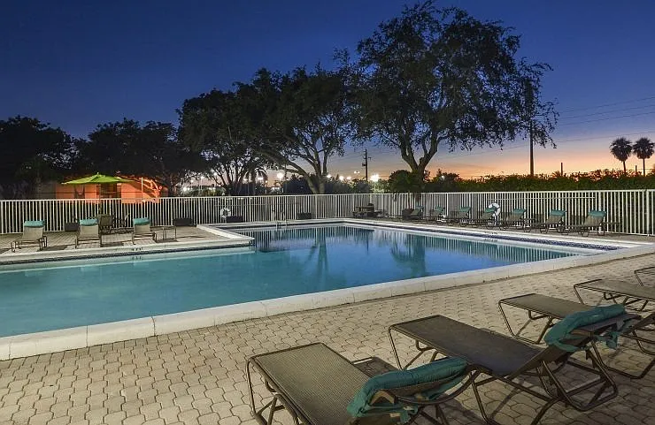 Pool at night