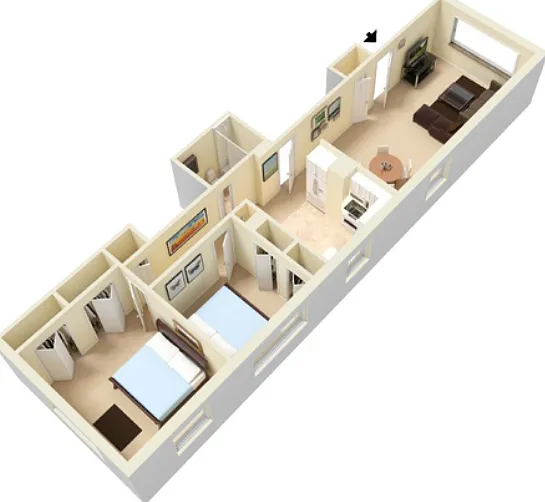 Two Bedroom One Bath Two Bedroom One Bath