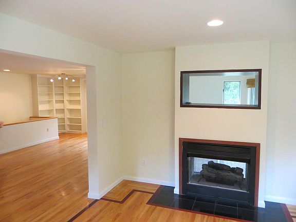 Fireplace from dining room