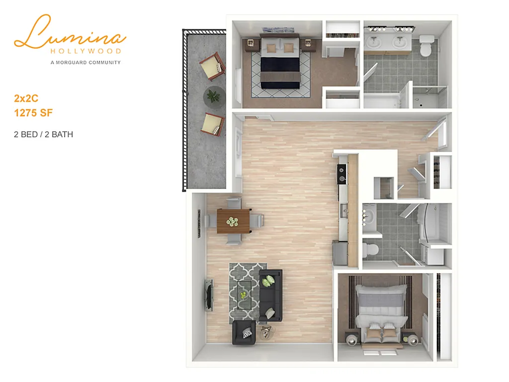 Floor plan 2x2C