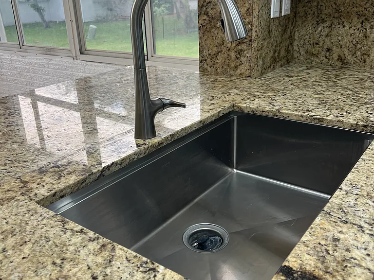 Stainless Steel sink, inlay rack, disposal and Kohler fixture