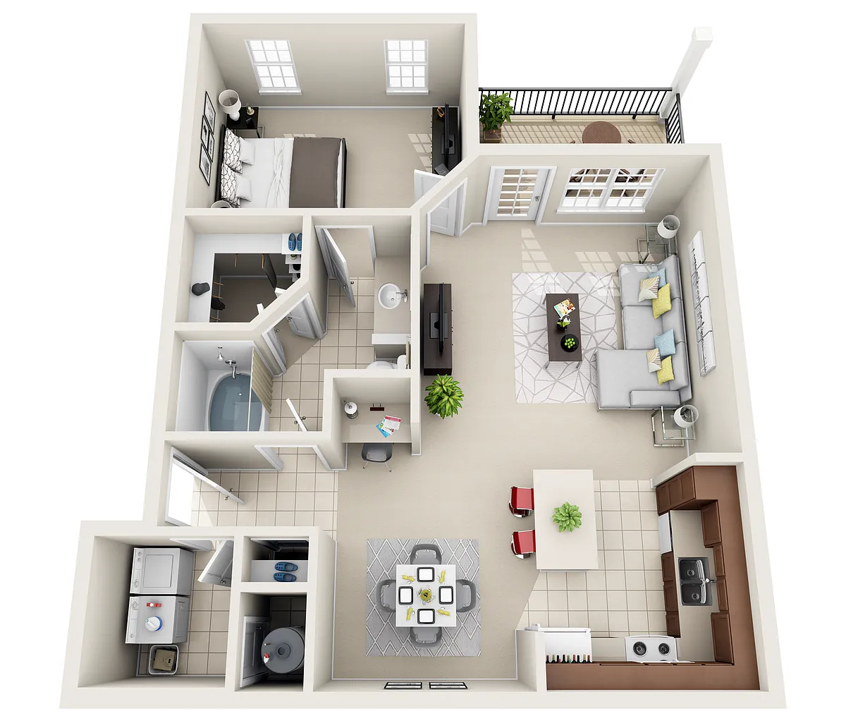 Floor plan Rockefeller | 1 Bedroom 1 Bathroom and 802 Square 