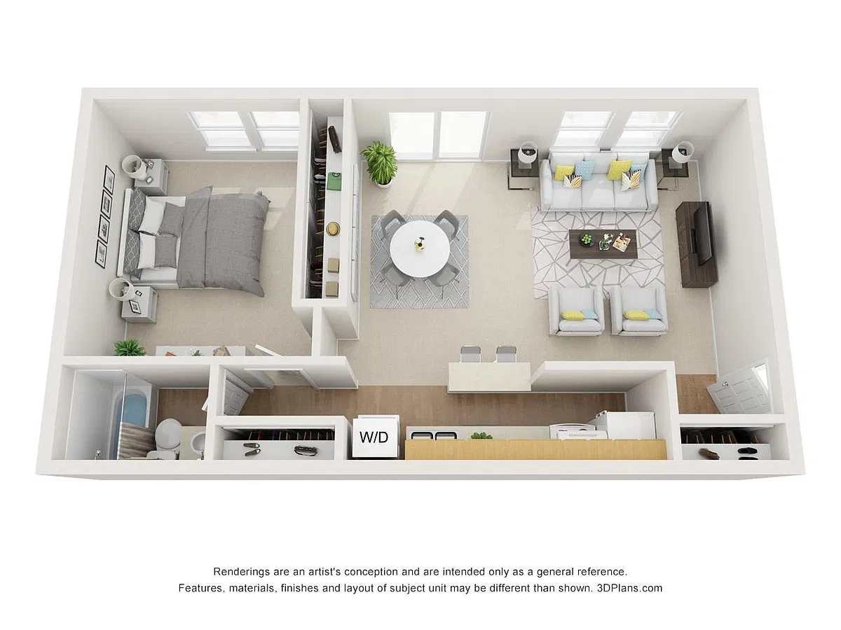 Floor plan Classic One Bedroom