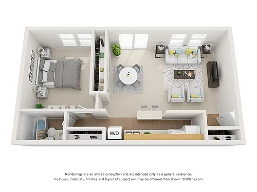 Floor plan Classic One Bedroom