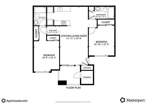 Floor plan 2x2Ac