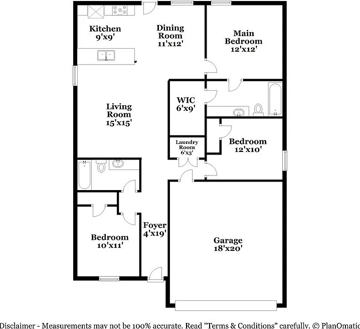 3 bed, 2.0 bath, 1230 sqft, $1,610 — Photo 2