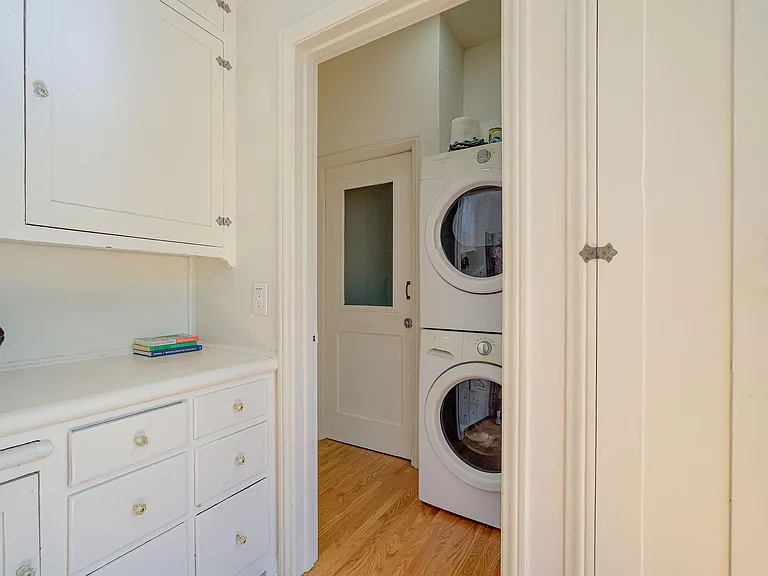 Full size washer/dryer, back entrance