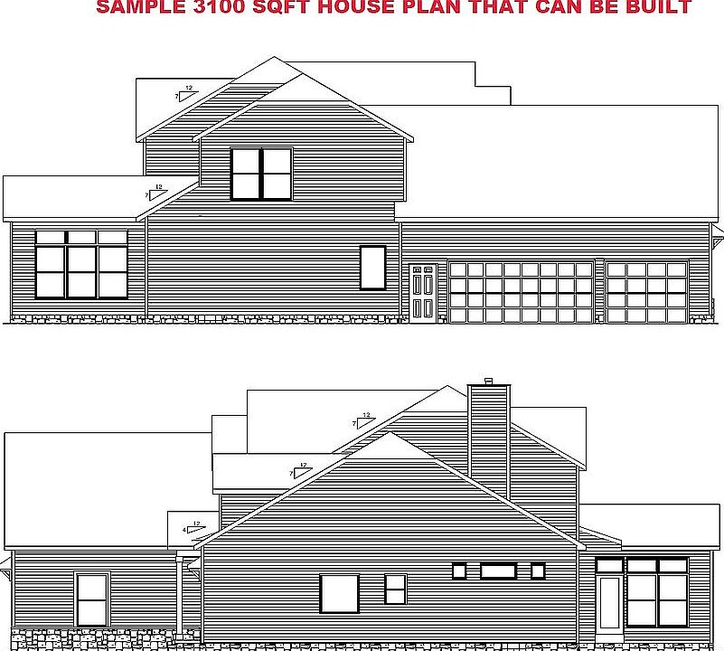 3100sqft1.5 story House plan