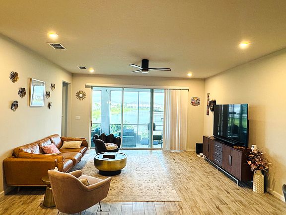 Living Room with water view.