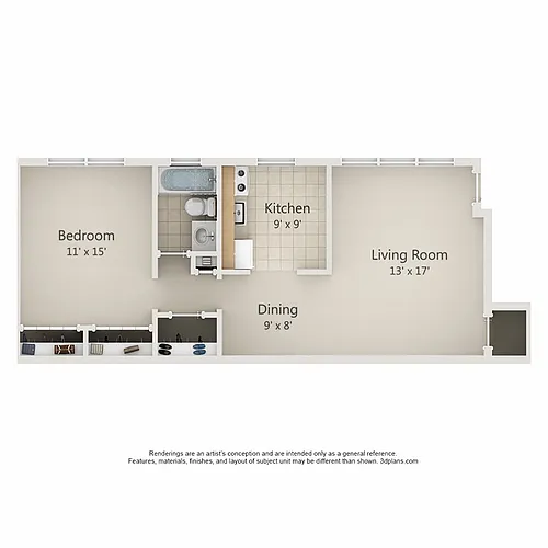 Floor plan Ascott Renovated