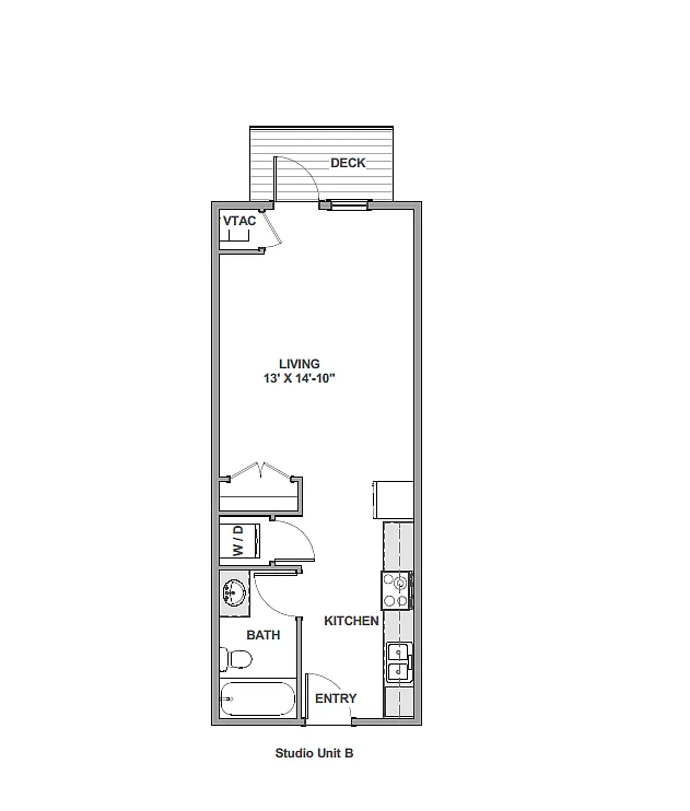 Floor plan Studio B