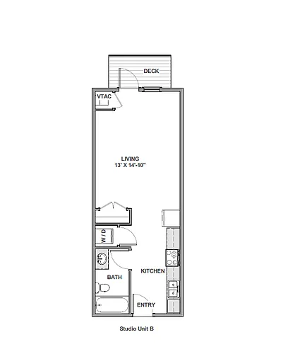 Floor plan Studio B
