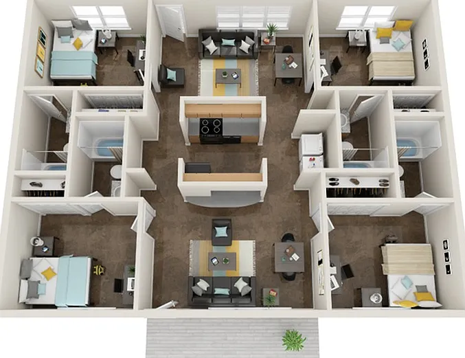 The Social SMTX I 4 Bed 4 bath Apartments in San Marcos near Texas State University Student Housing The Social SMTX I 4 Bed 4 bath Apartments in San Marcos near Texas State University Student Housing
