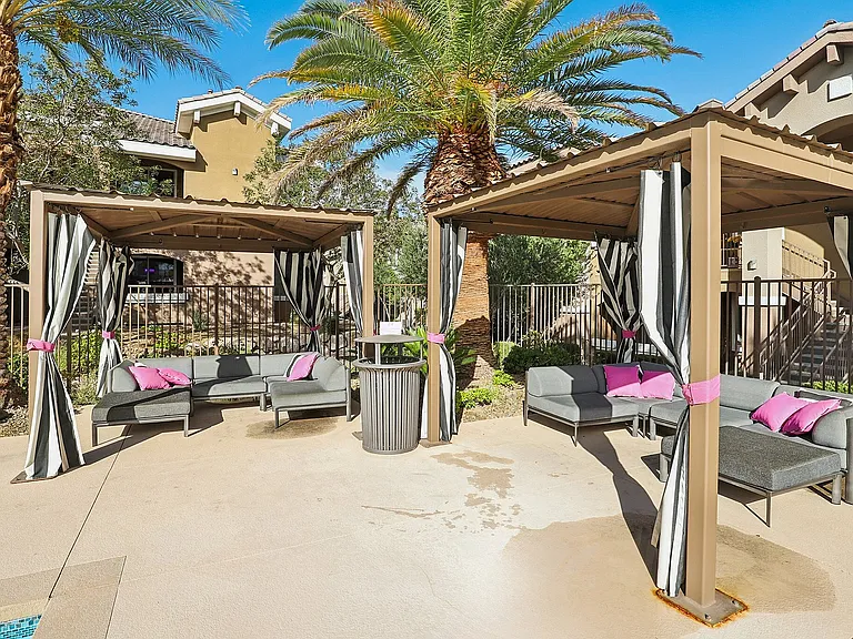 Shaded Pool Cabanas