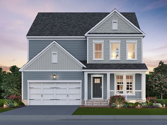 Continental Exterior Rendering - Elevation 3 at Potomac Shores