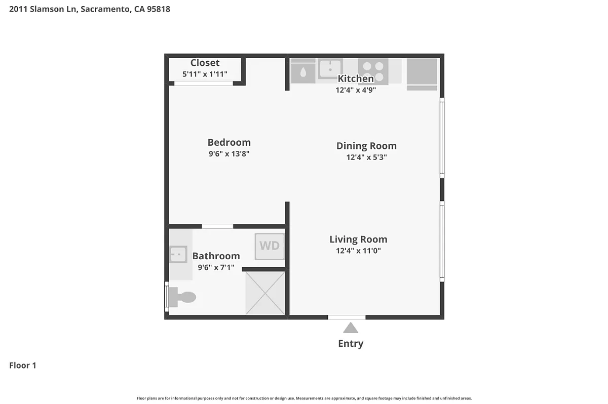Floor plan Studio with Private Garage