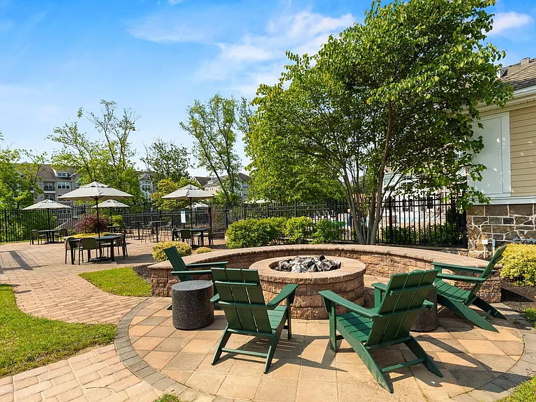 Fire Pit Seating Area at Heights at Glen Mills Apartments in Glen Mills, PA 19342