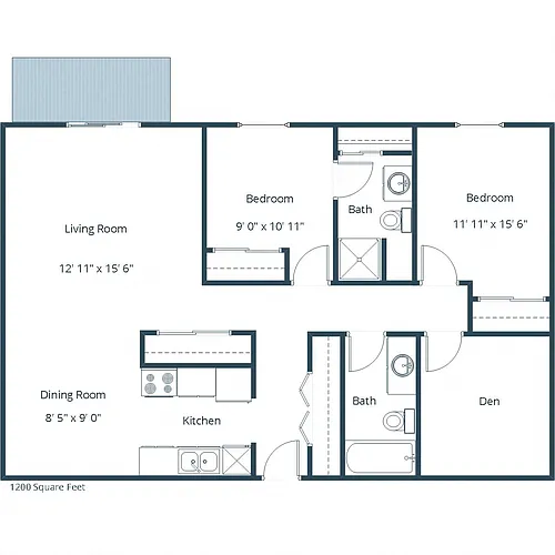 Floor plan Two Bedroom 2175B