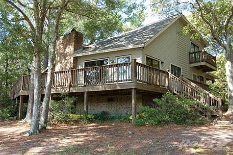 Rear of home that overlooks the Sauce Pan Creek