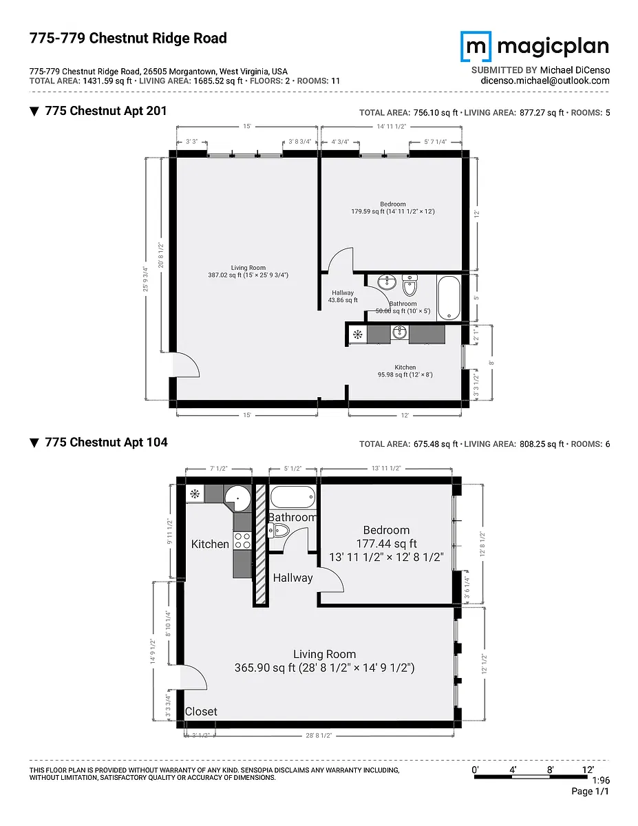 Floor plan 1 Bedroom