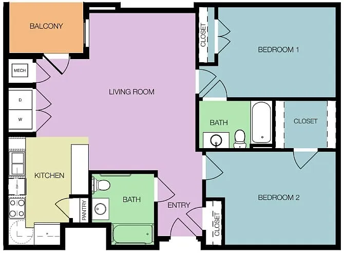 Floor plan Masonry T2-B7
