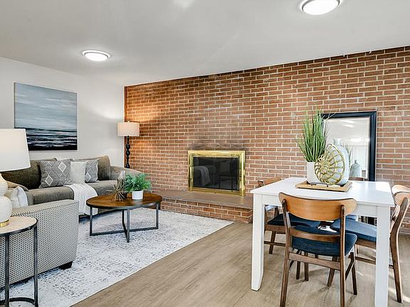 Classic brick wall in the living room.