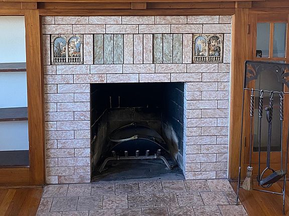fireplace in living room