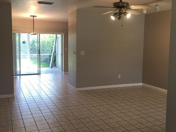 Living, dining room and kitchen.