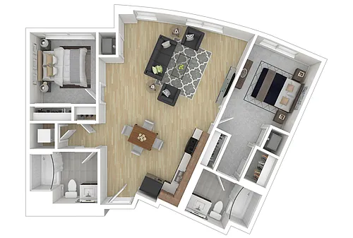 Floor plan 1J1