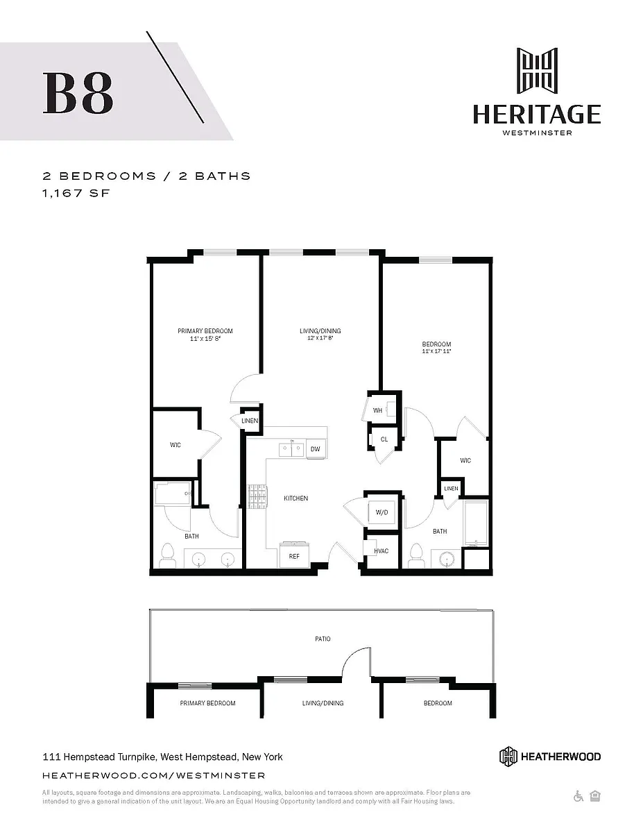 Floor plan 2 Bed 2 Bath - B8
