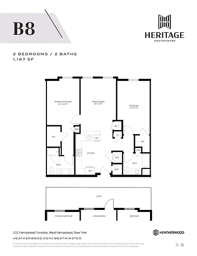 Floor plan 2 Bed 2 Bath - B8