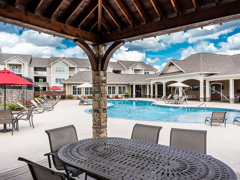 Poolside pavilion
