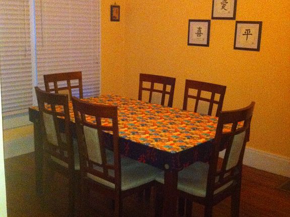 dining room/melon glamour