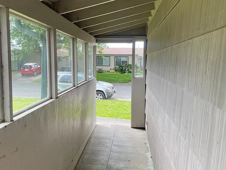 Covered Entrance to the Front Door facing the street