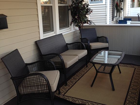 Spacious front porch