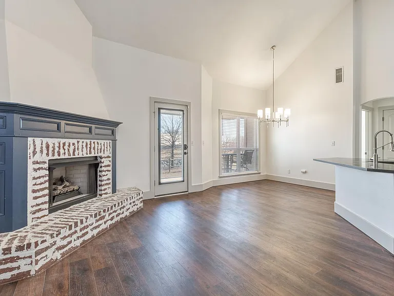 Fireplace - Kitchen and Eat-In Kitchen View