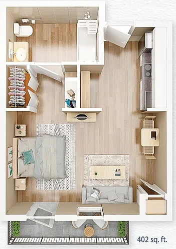 Floor plan Large Studio