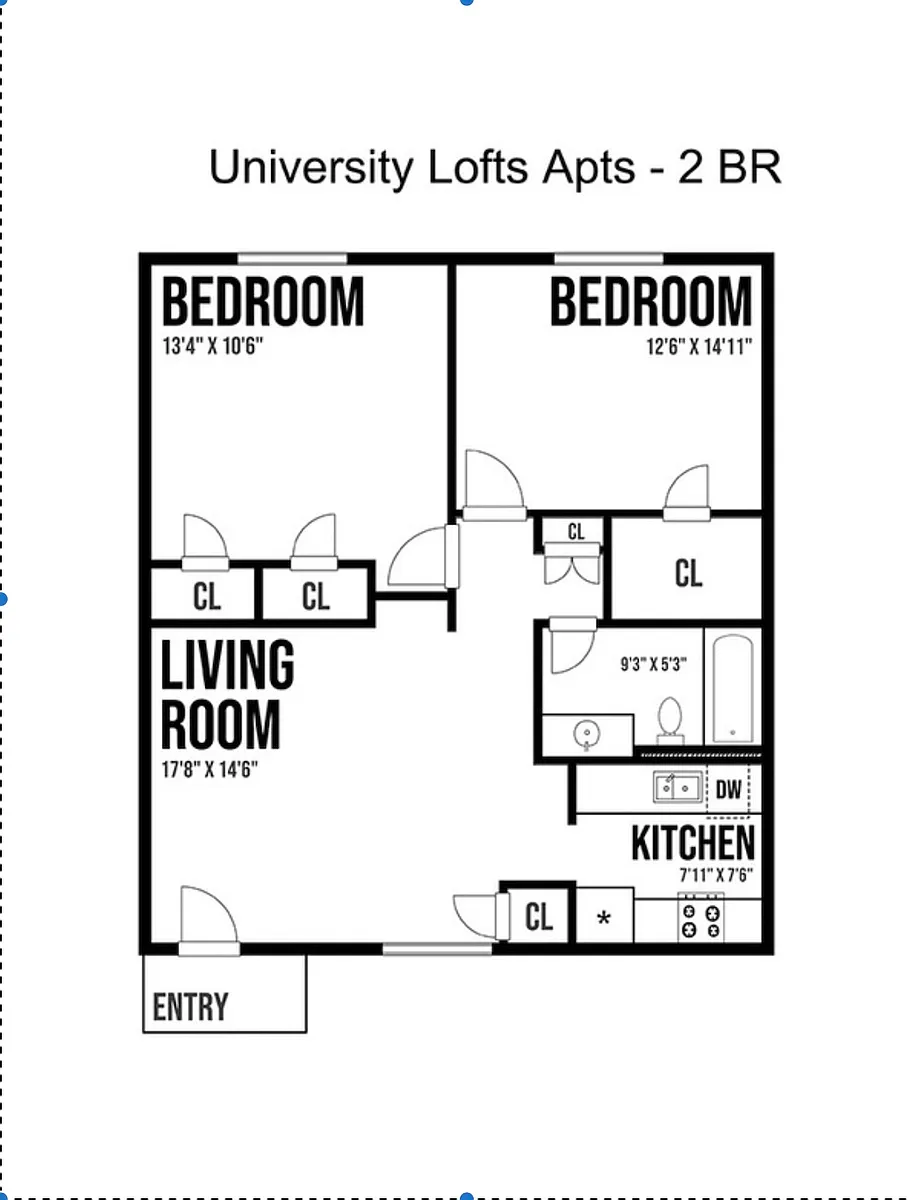 Floor plan 2 Bedroom Apartment