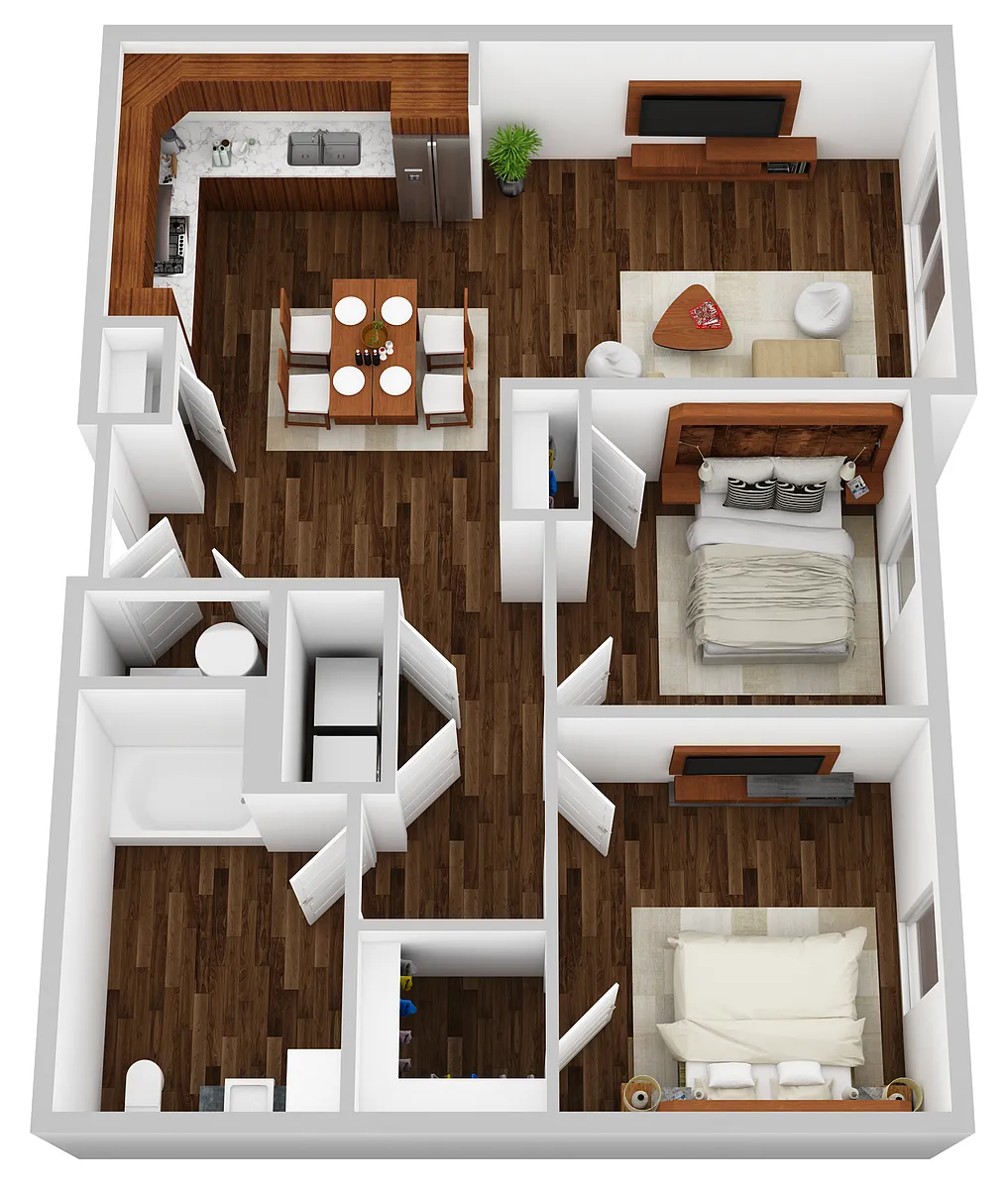 Floor plan 2 Bedroom - A