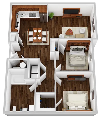 Floor plan 2 Bedroom - A