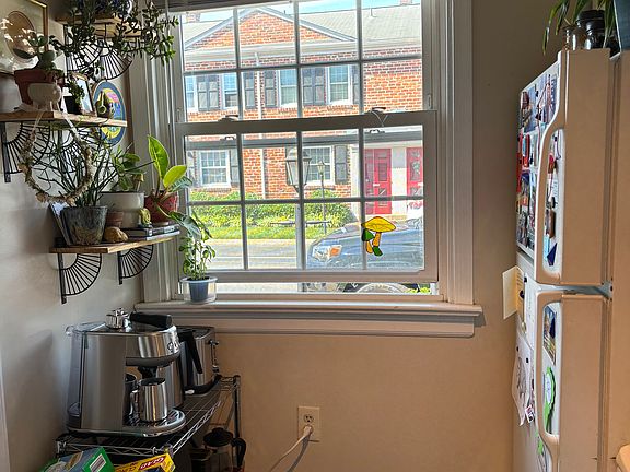 Kitchen with window facing out front