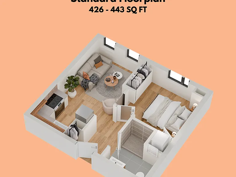 1-Bedroom Floorplan 1-Bedroom Floorplan