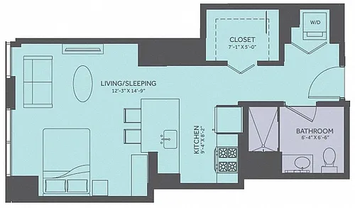 Floor plan Studio 02-Avenue