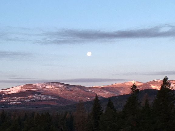 FULL MOON AT SUNRISE