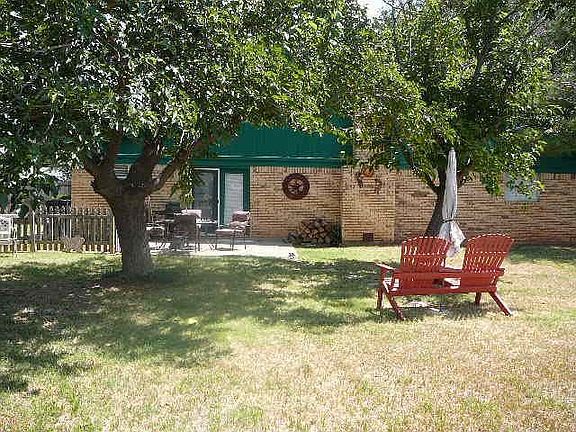 Tree shaded back yard