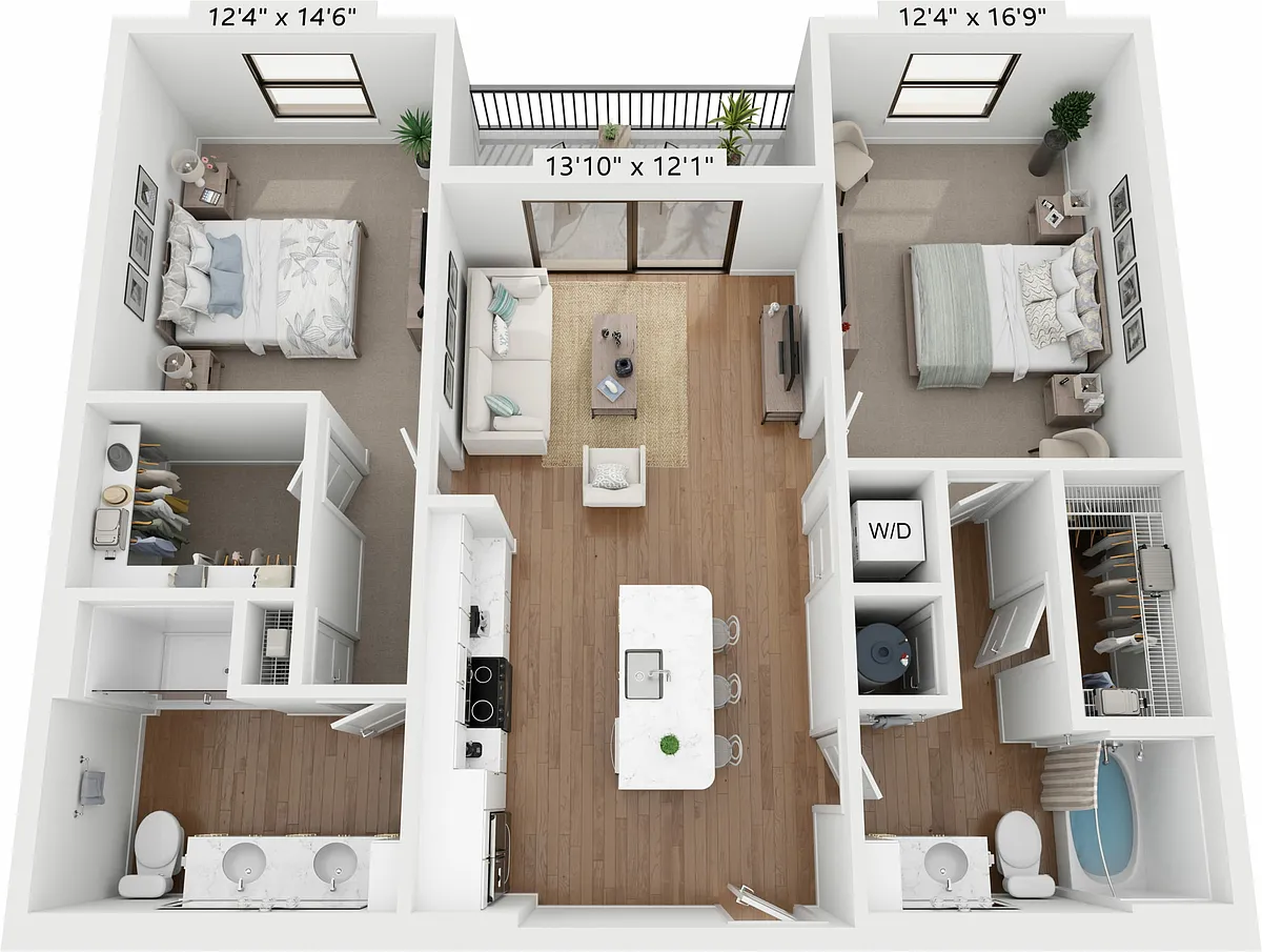 Floor plan Two-Bedroom Apartment