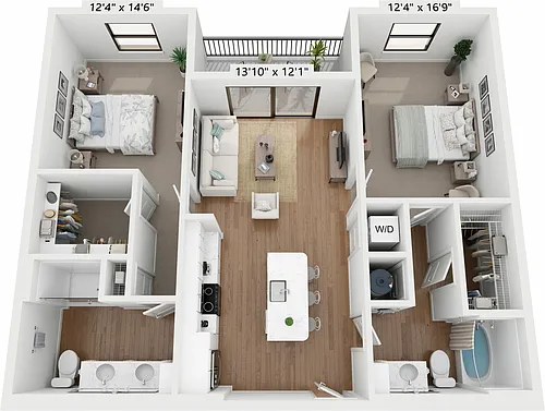 Floor plan Two-Bedroom Apartment