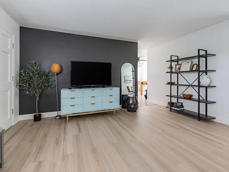 Smart TV and living room decor.